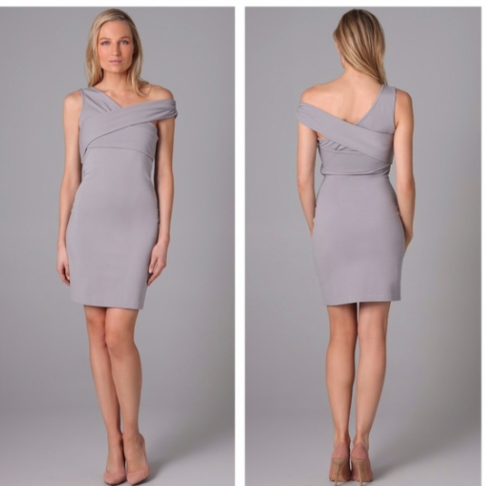 NEW Halston Heritage asymmetrical dress